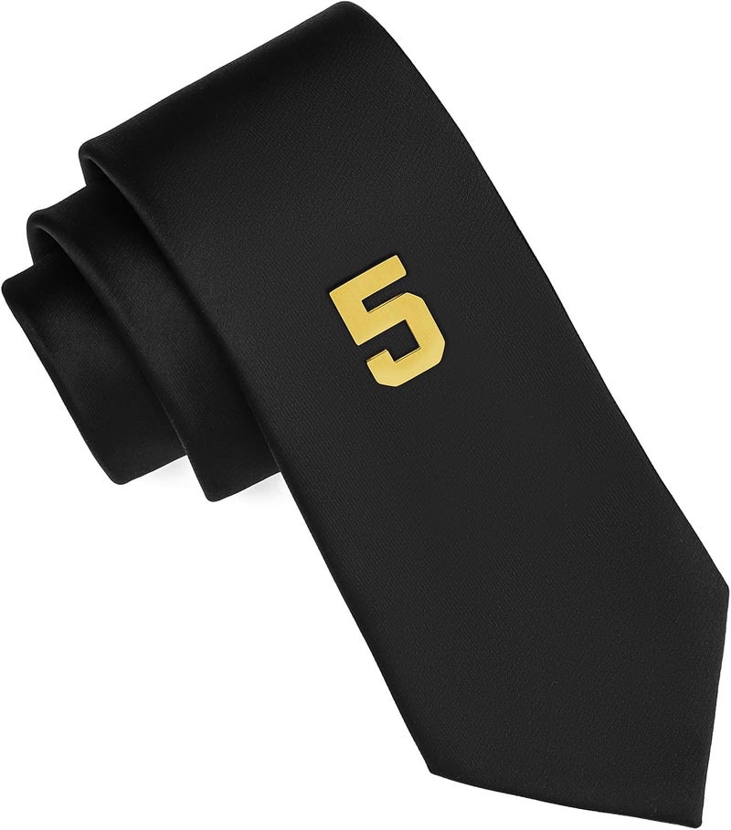 AMITER دبابيس ياقة مخصصة بأرقام من 0-100، دبابيس بروش ذهبية عيار 18 لكرافات، ربطات عنق، قبعات، للرجال والنساء - Image 3